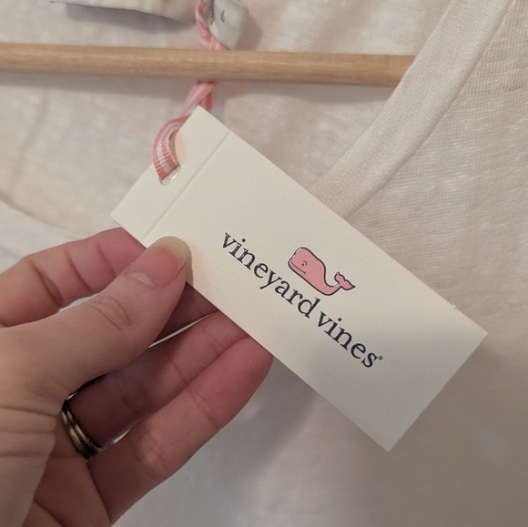 Vineyard Vines Linen White Sleeveless Tank Top New With Tags - Picture 10 of 12